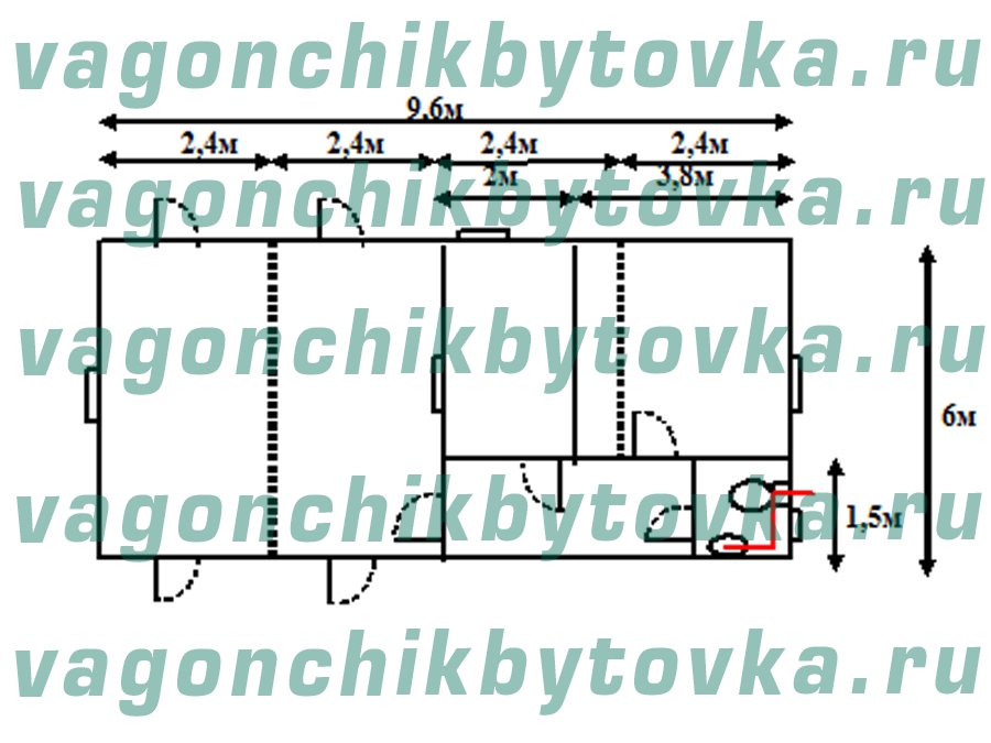 Модульный магазин из 4-х шт БК